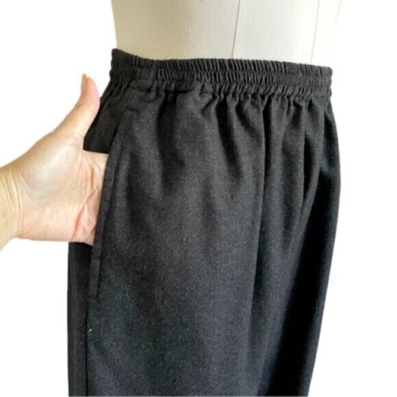 Eskandar Gray Pull-on Wool Cashmere Wide Leg Pants - Large 🇬🇧 - Picture 6 of 12